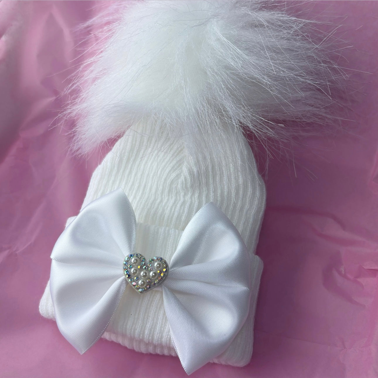 Mini Heart Bow Hat