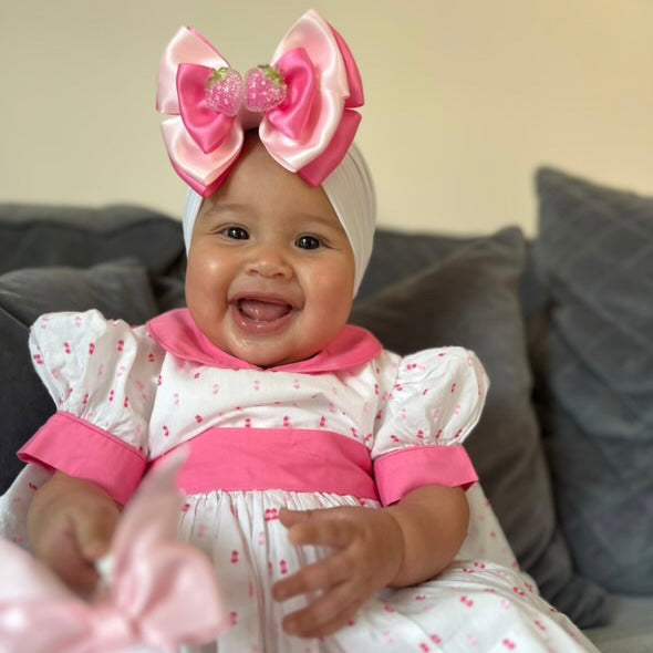 Pink Strawberry Bow