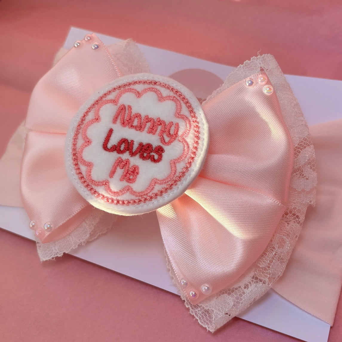 ‘Nanny loves me’ Bow Headband