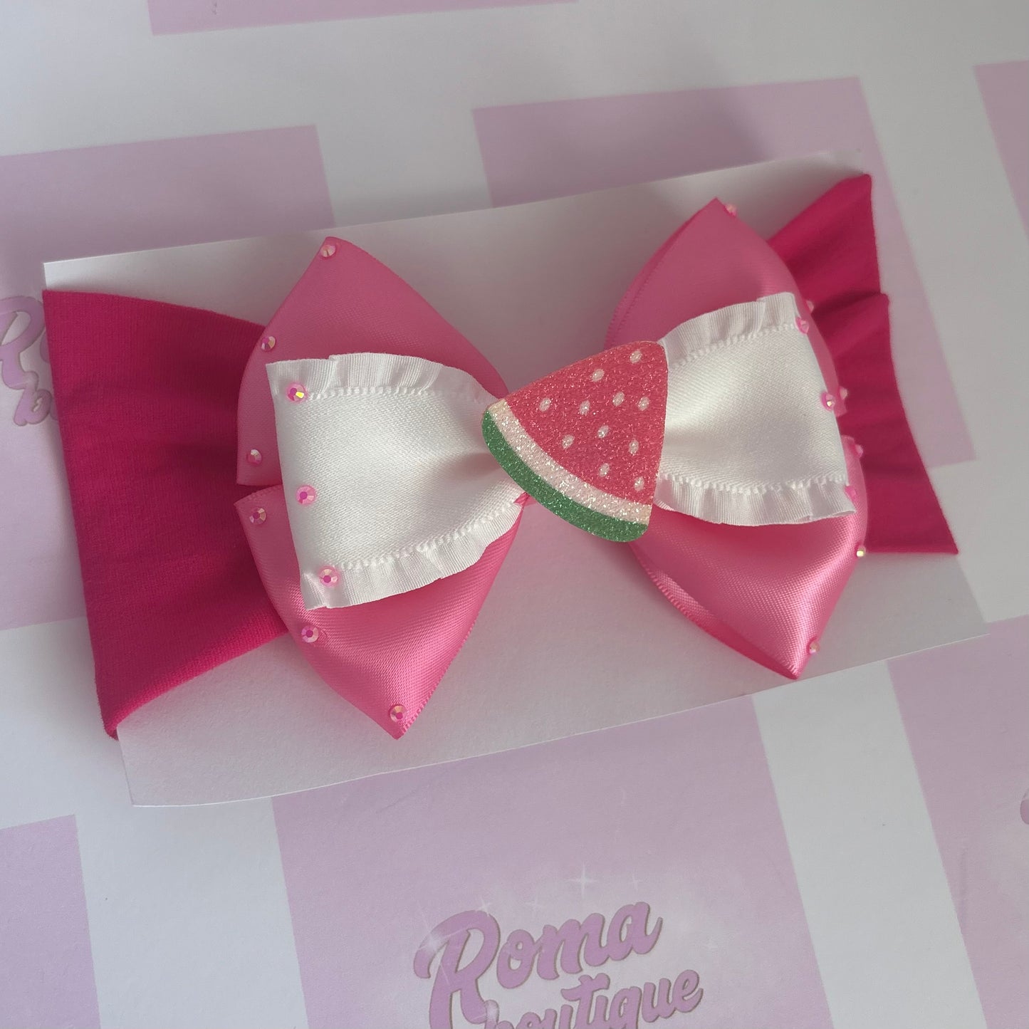 Sparkle Watermelon Bow