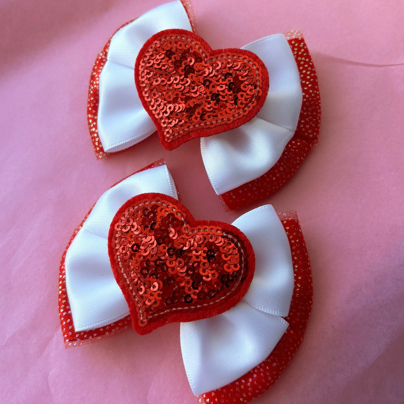 Sequin Heart Piggies