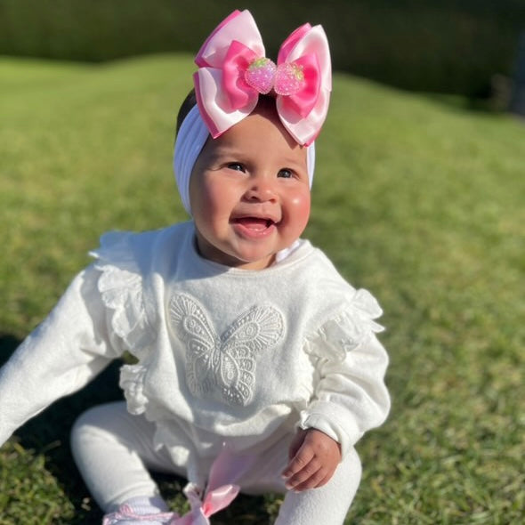 Pink Strawberry Bow