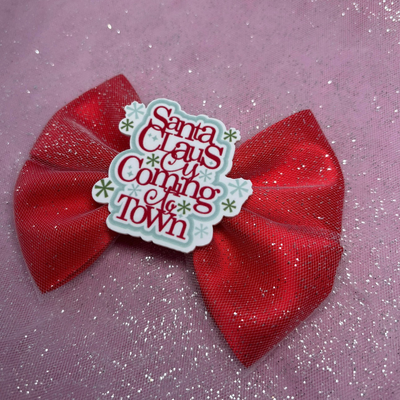 Red Santa (headband or clip)