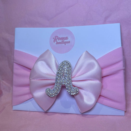 Initial Headband Bow