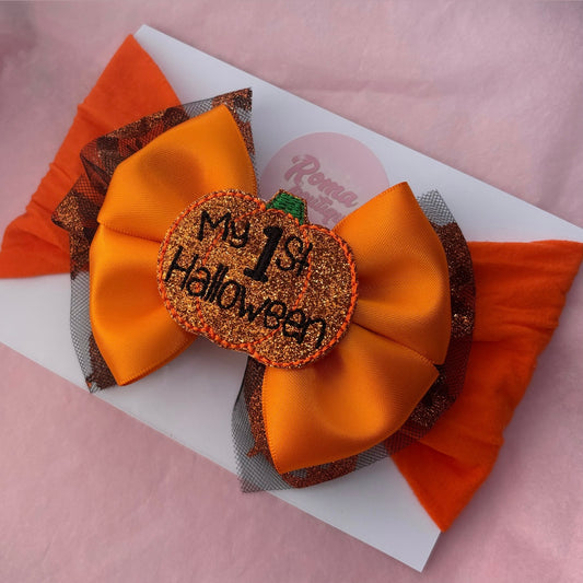 ‘My 1st Halloween’ glitter bow