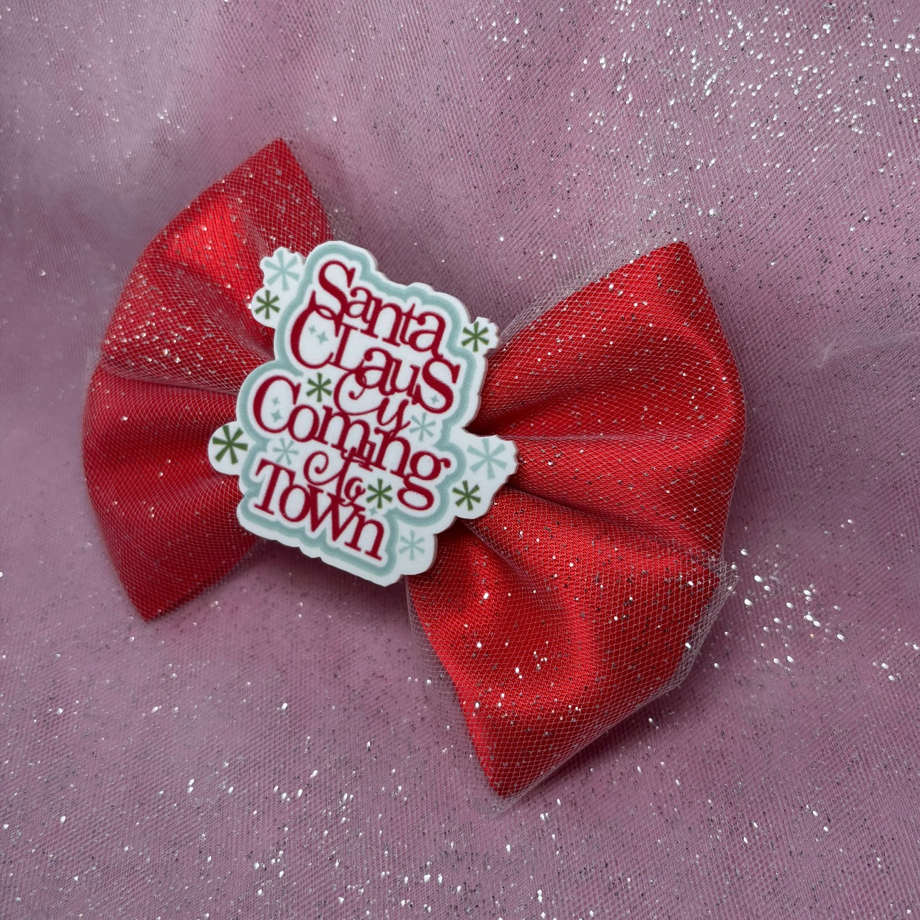 Red Santa (headband or clip)