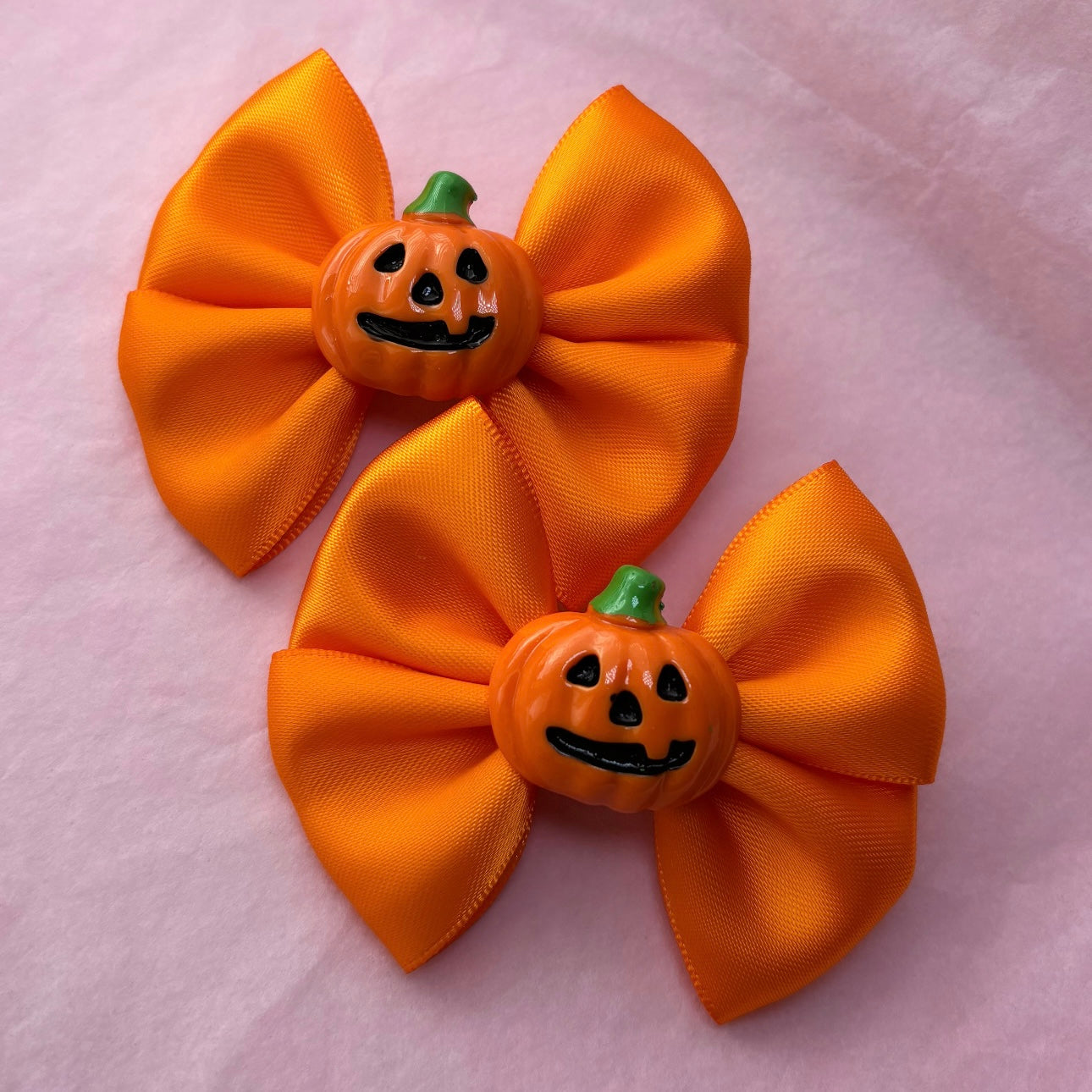 Simple Pumpkin Pigtail Bows