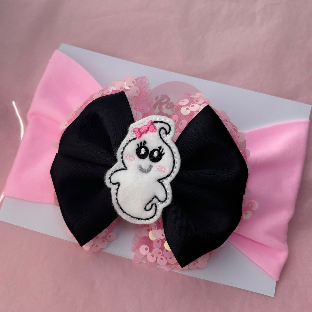 Ghostie Halloween Bow