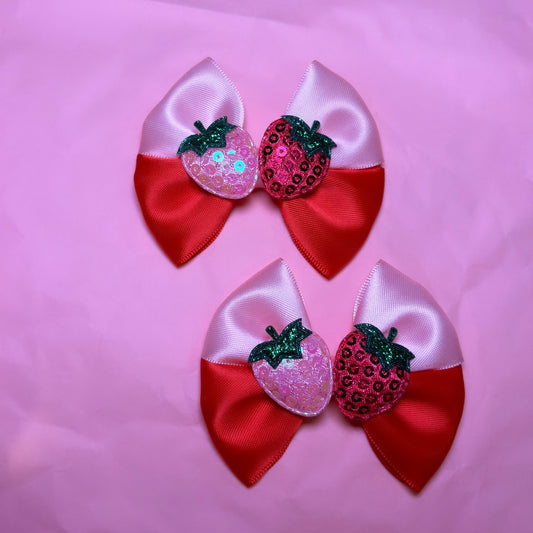 Two Tone Strawberry Pigtails