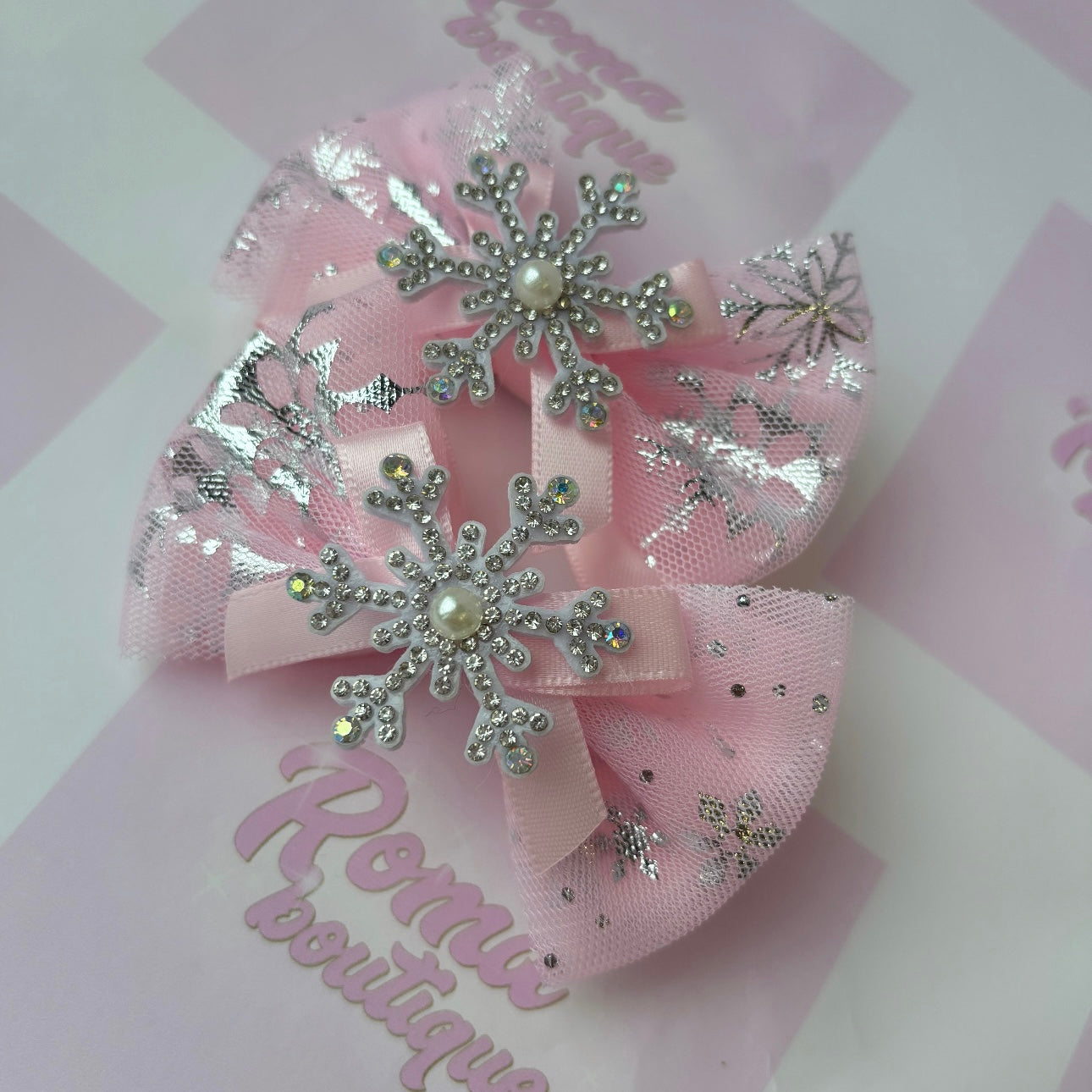 Pink Snowflake Piggies