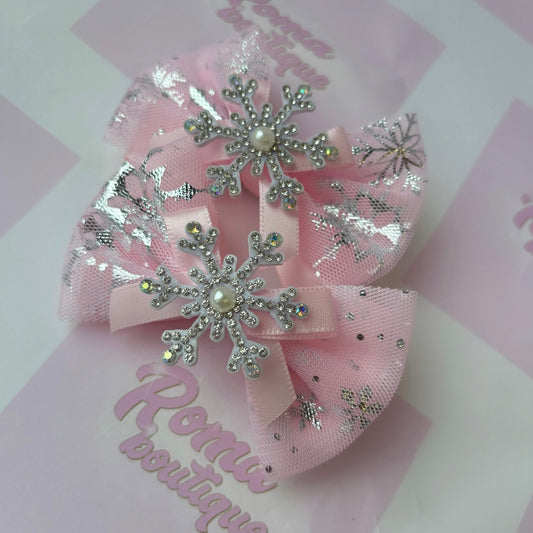 Pink Snowflake Piggies