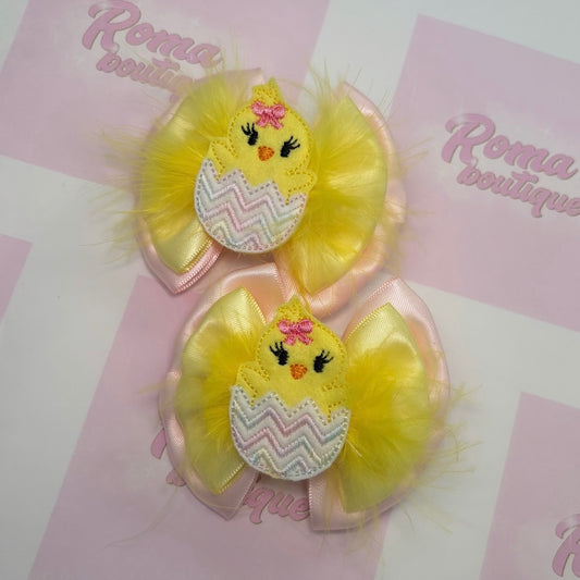 Pink & Lemon Fluffy Chick Piggies