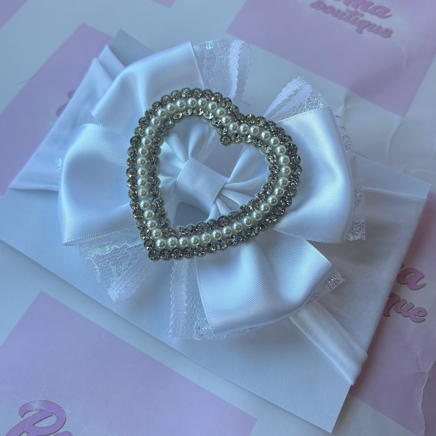 Open Heart Lace Bow